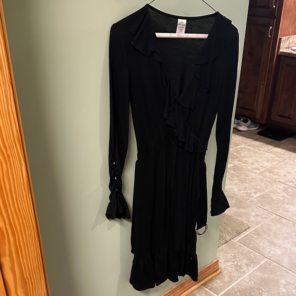 Elegant Black Ruffle Dress